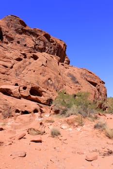 Amazing red rock formations at Valley of Fire State Park in Nevada.