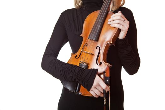 Woman Hold Viola