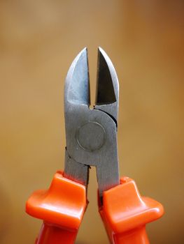 Side cutting pliers have a bite wire cutter thick multiconductor wire