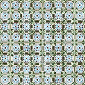 Seamless tile pattern of ancient ceramic tiles.