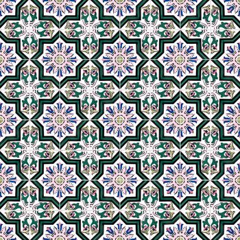 Seamless tile pattern of ancient ceramic tiles.