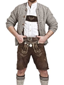 An image of a man in Bavarian tradition Oktoberfest