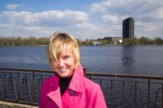 Woman in pink