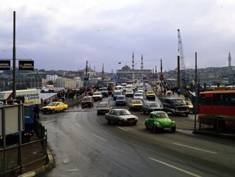 Rush hour on Galata Bridge, Istanbul