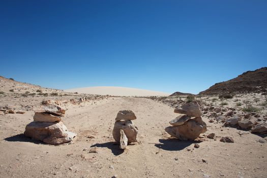 Landscape of the peninsula in Ad Dakhla, south Morocco