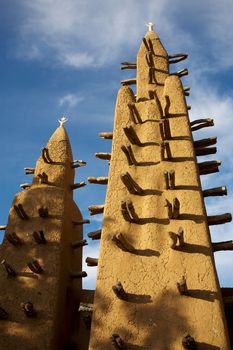 Mosque in the Dogons Land on the Cliff of Bandiagara in Mali, organic, building, nature, 