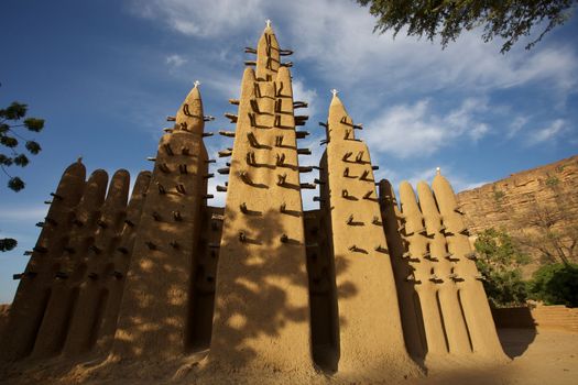 Mosque in the Dogons Land on the Cliff of Bandiagara in Mali, organic, building, nature, 