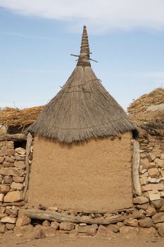 Typical roof and architecture of Dogon culture - located in Mali