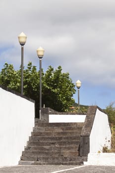 Stone stairs in Pico island, Azores, Portugal