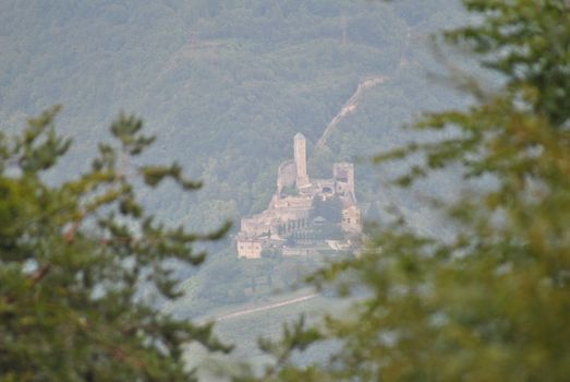 A shoot of the castle above Borgo Valsugana