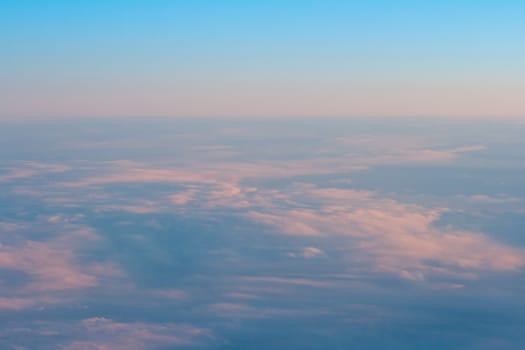 Above clouds aerial photo