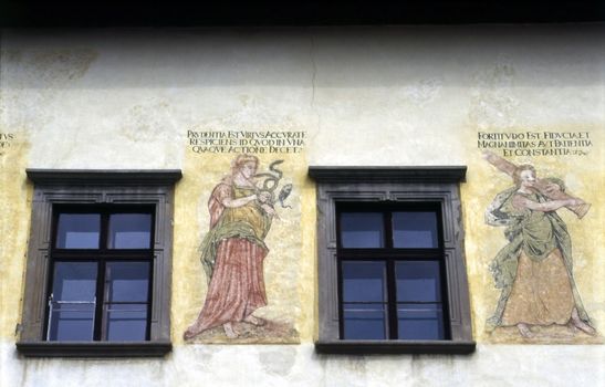 Wall painting on a Old Town Hall