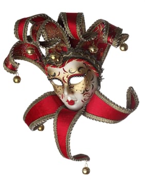 Sophisticated venetian mask isolated against a white background.