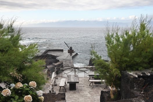 Resting area in the coast of Pico island, Azores