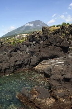 Natural swimming pool in Pico island, Azores