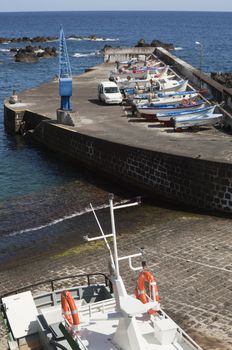 Fishing port in Pico island, Azores