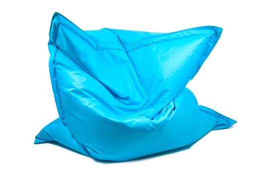 Shot of trendy blue bean bag chair