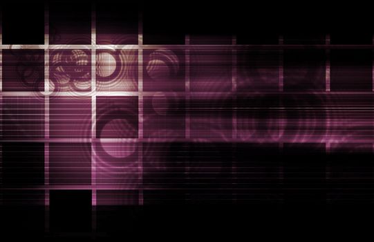 Business Technology with a Corporate Abstract Art