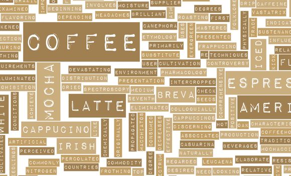 Coffee Varieties and Other Beverages Types Art