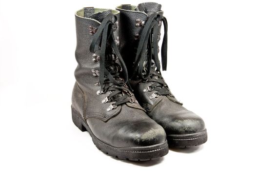 Picture of some old used army boots