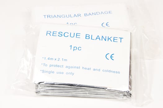 Picture of a container with a rescue blanket