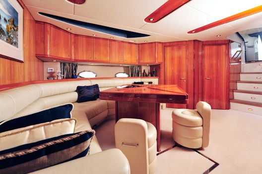 Interior picture of a luxury yacht