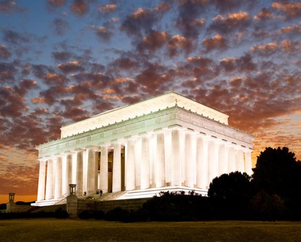 The Lincoln memorial in Washington DC USA