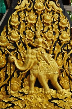 Laithai carved  at the temple