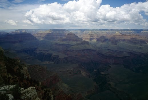 Grand Canyon with clouds