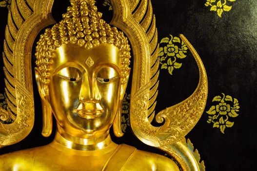 Golden Buddha Statue in the temple, Thailand