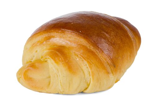 Croissant isolated on white background.