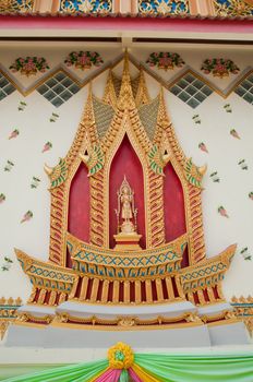 carving on the Temple's wall  in Thailand