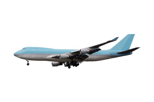 A blue jumbo on a clean white background