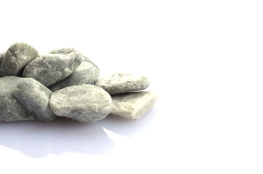 zen stones or pebbles showing spa concept isolated on white background