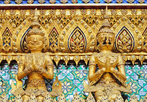 Thai traditional angle in Wat Phra Kaew Temple , bangkok Thailand