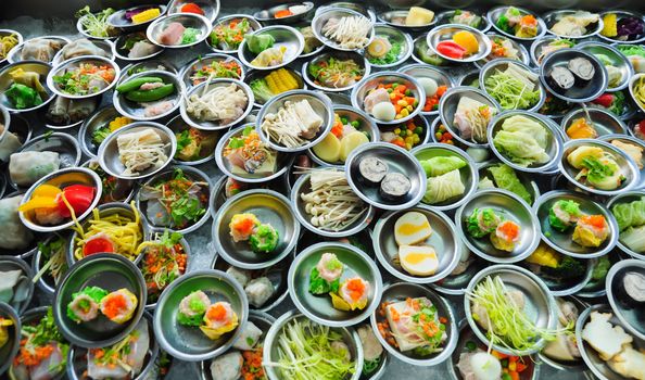 Buffet food on the table