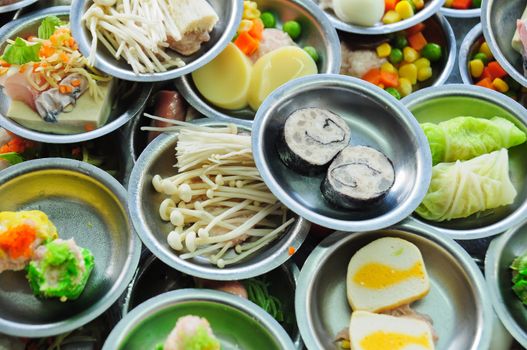 Buffet food on the table