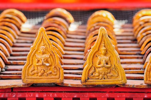 decoration of roof at the temple