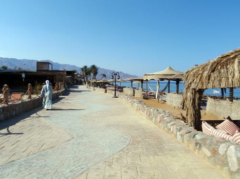 Sea coast, rest on the Red sea, Egypt, Dahab