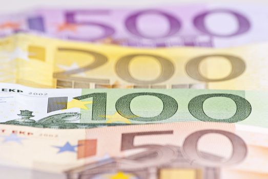 Euro Money Banknote In Macro