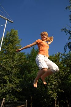 Young Girl Jumping, Jump