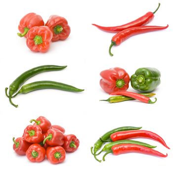 collection of pepper fruits