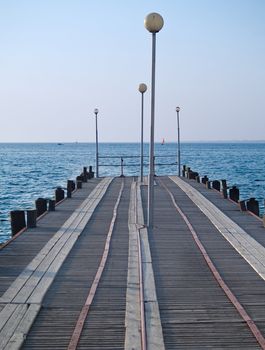 Sea mooring on evening