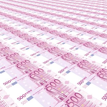 Endless rows of euro banknotes