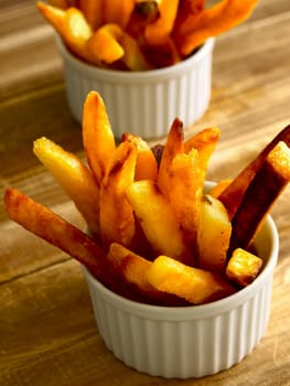 bowls of french fries