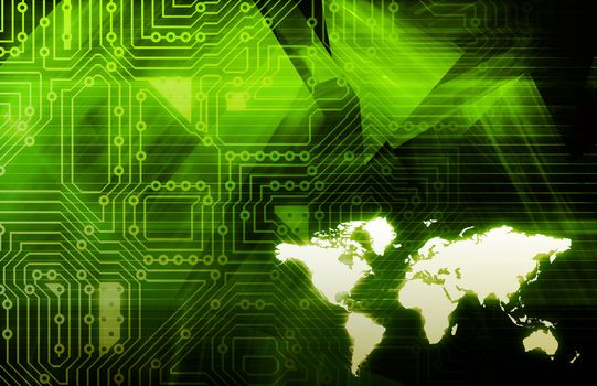 Internet World Wide Web Abstract Tech Background