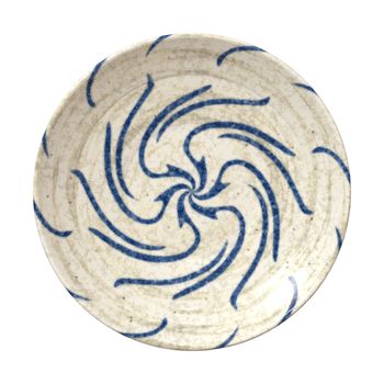 An image of a nice blue pottery plate