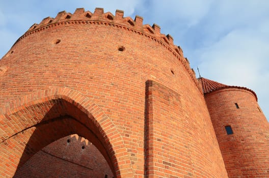 Barbican fortification in Old Town Warsaw