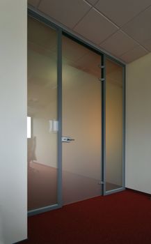 Internal  office glass doors.