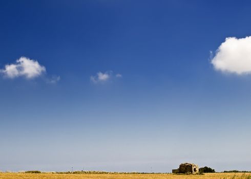 Beautiful Mediterranean countryside in Malta during late winter